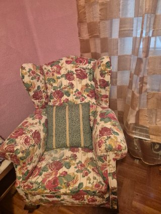 Pareja Sillones Vintage Madera Maciza
