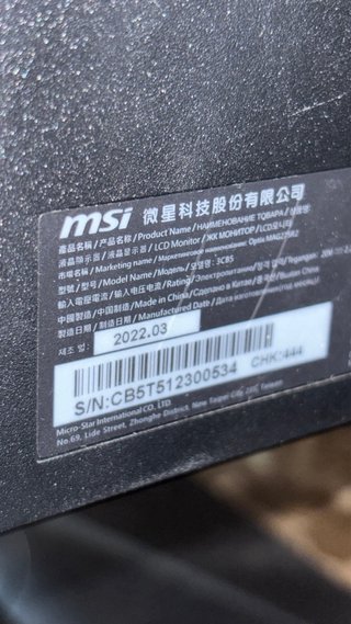 2x Monitores MSI 27” estropeados