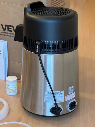 Destilador Agua VEVOR 6L Acero Inox 900W