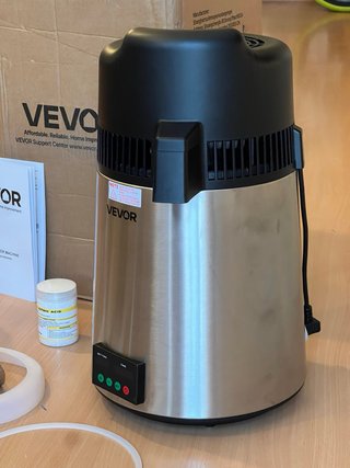Destilador Agua VEVOR 6L Acero Inox 900W