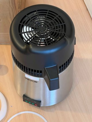Destilador Agua VEVOR 6L Acero Inox 900W