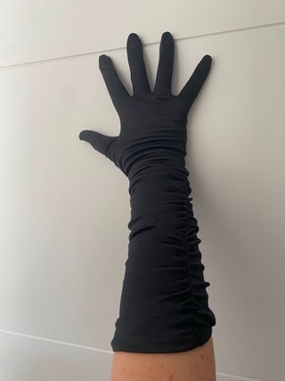 Guantes largos de fiesta negros T 7