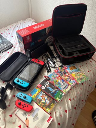 Nintendo Switch + 6 Juegos + Accesorios
