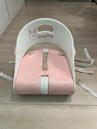 Trona portátil bebé rosa