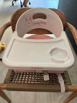 Trona portátil bebé rosa