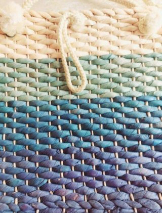 Bolso de rafia degradado