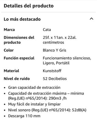 Extractor de Humos CATA GS 400 M
