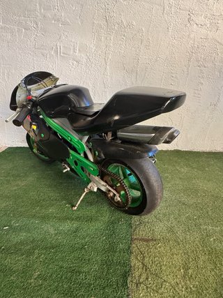 Mini Pocket Bike Negra y Verde