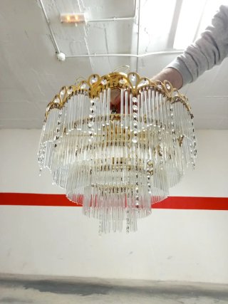 Lámpara colgante cristal antigua. OFERTAAAAAAA