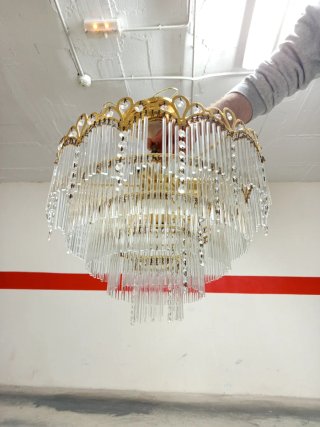 Lámpara colgante cristal antigua. OFERTAAAAAAA