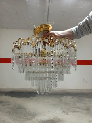 Lámpara colgante cristal antigua. OFERTAAAAAAA