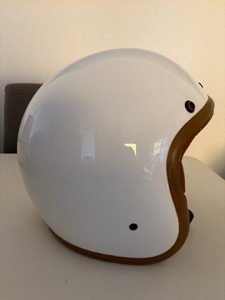 Casco Moto Jet 130R Kaizu V2 Blanco/Marrón