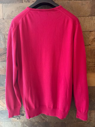Jersey Zara Man fucsia cuello pico XL