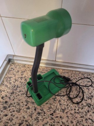 Flexo lámpara de escritorio verde con organizador