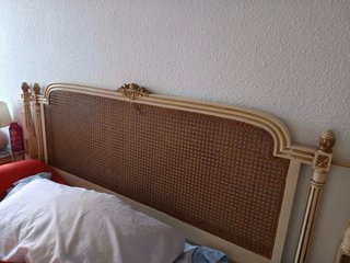 Cabecero grande rejilla cama matrimonio