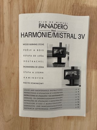 Chimenea de leña Panadero Negra