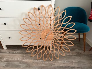 Reloj de pared madera diseño flor