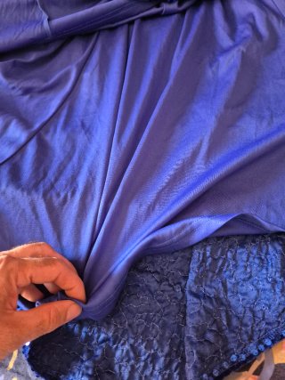 Vestido Lentejuelas Azul Cobalto Talla XS