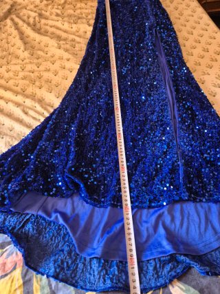 Vestido Lentejuelas Azul Cobalto Talla XS