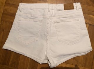 Zara Vaqueros Cortos Blancos Talla S