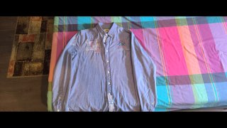Camisa La Martina gris bordada S