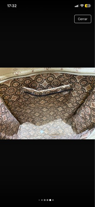 Bolso de mano mujer beige y marrón