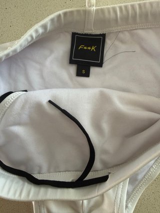 Slip costume F**K bianco