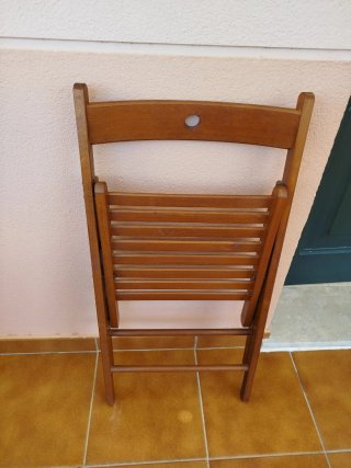 Mesa de comedor plegable de madera