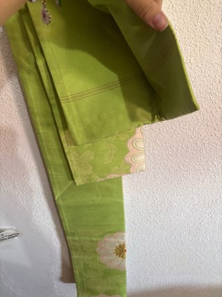 Obi kimono bordado flores