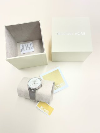 Reloj Michael Kors Mujer Plata y Blanco