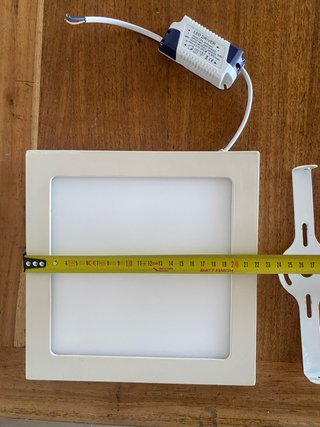 Plafón LED Cuadrado Beige/Blanco