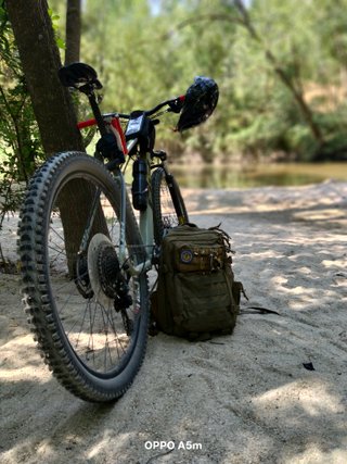 Bicicleta no eléctrica BH con casco e porta móvil