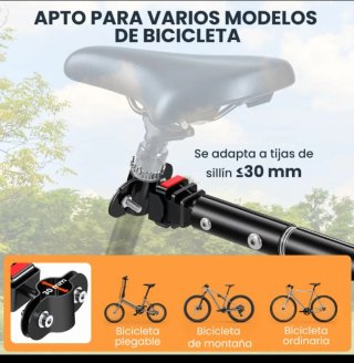 Remolque de bicicleta negro