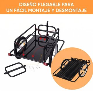 Remolque de bicicleta negro