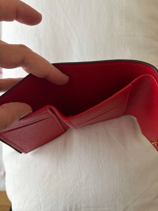 Monedero pequeño Marrón y Rojo