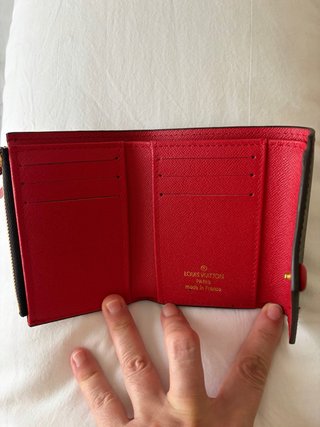 Monedero pequeño Marrón y Rojo