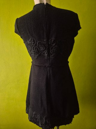 Vestido Zara Negro Encaje