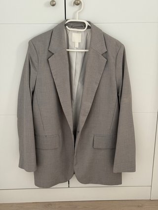 Blazer H&M Gris Básico