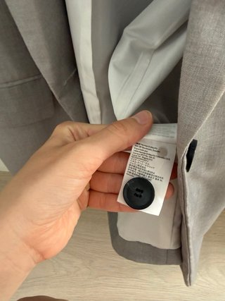 Blazer H&M Gris Básico