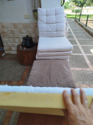 Lote cojines para sillas de jardín