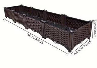 Jardinera grande con riego por goteo