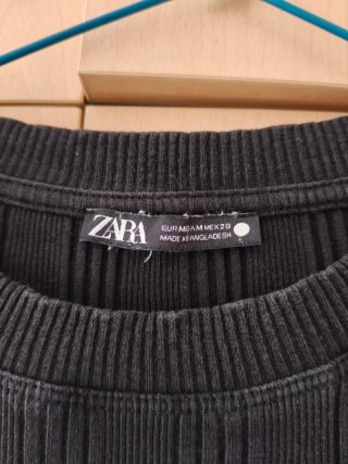 Camiseta Zara manga corta acanalada