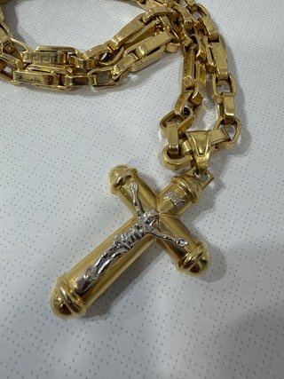 Cadena de oro 75gr 585 con cruz