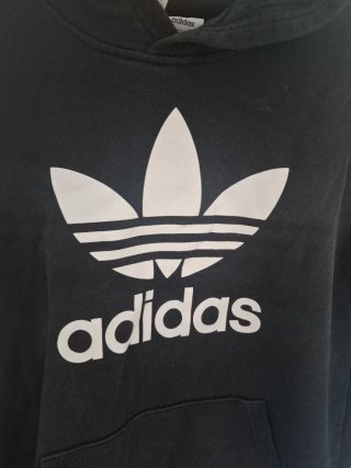 Sudadera Adidas Negra con Logo Trefoil