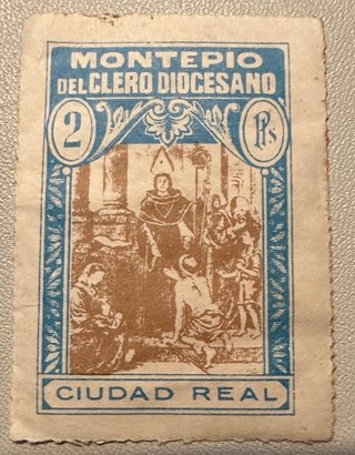 Sello Montepío Clero Ciudad Real 2 Pts