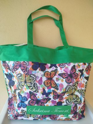 Borsa mare Sabrina Tenori fantasia floreale