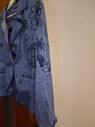 Americana Desigual azul estampada mujer