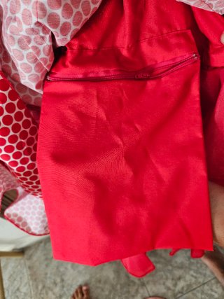 Traje de flamenca rojo y blanco