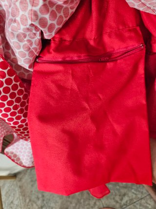 Traje de flamenca rojo y blanco