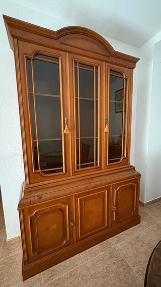 Aparador Vitrina Clásico Comedor Madera